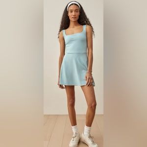 Reformation Amy Ecostretch Active Dress Turquoise